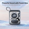 QCY SP2 Grey - Pocket Size IP67 RGB BT Speaker Deep Punch Bass TWS Stereo Subwoofer 17h
