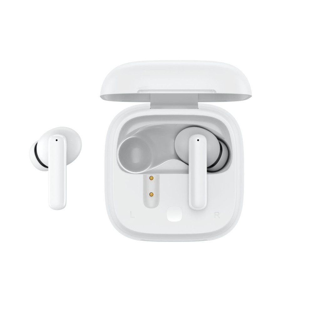 QCY T13 ANC White - TWS 10mm Dynamic Driver, 4-mic 28dB ANC, Bluetooth 5.3, 7hr-30hr, 75ms latency