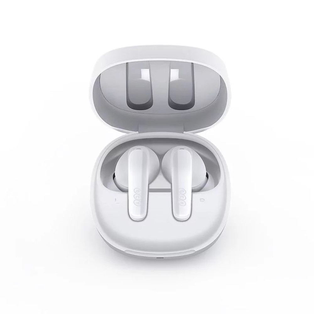 QCY T13X TWS White - 30 hour battery True Wireless  in-ear earbuds Quick Charge 380mAh Gaming 0,068s