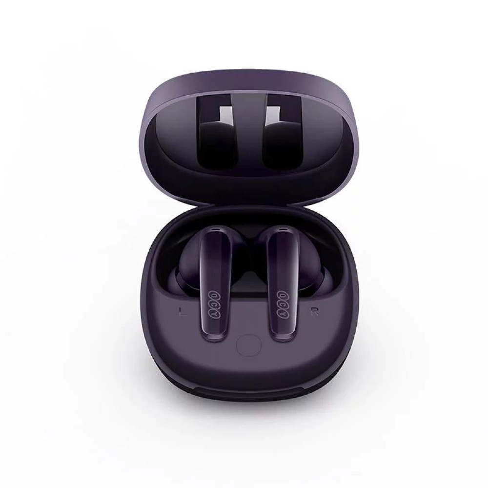 QCY T13X TWS Purple - 30 hour battery True Wireless in-ear earbuds Quick Charge 380mAh Gaming 0,068s