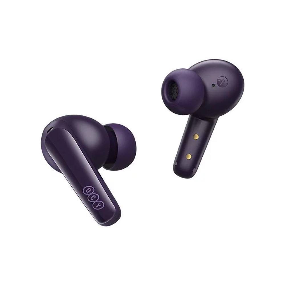 QCY T13X TWS Purple - 30 hour battery True Wireless in-ear earbuds Quick Charge 380mAh Gaming 0,068s