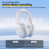 QCY H3 Lite Headset White - ANC Noise Canceling 40mm drivers 68ms latency - 60h battery