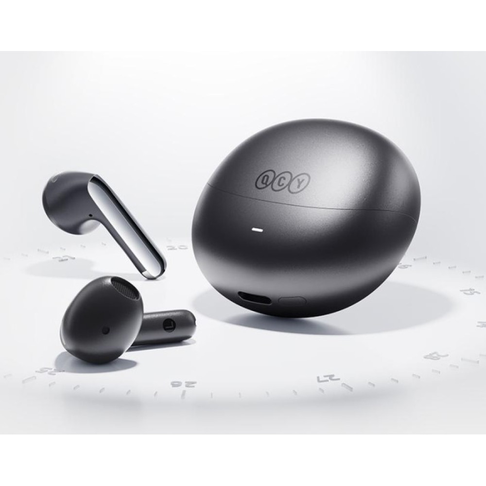 QCY AilyBuds Pro Semi-Ear ANC TWS Black 6 mic & A.I. Noise Cancel. LDAC Audio Ultra HD Multi-point