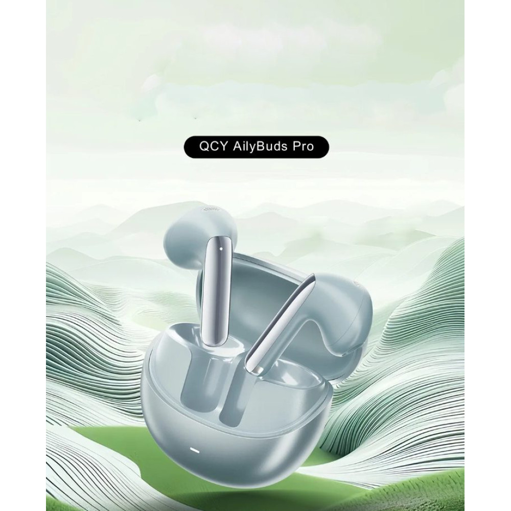 QCY AilyBuds Pro Semi-Ear ANC TWS Green 6 mic & A.I. Noise Cancel. LDAC Audio Ultra HD Multi-point