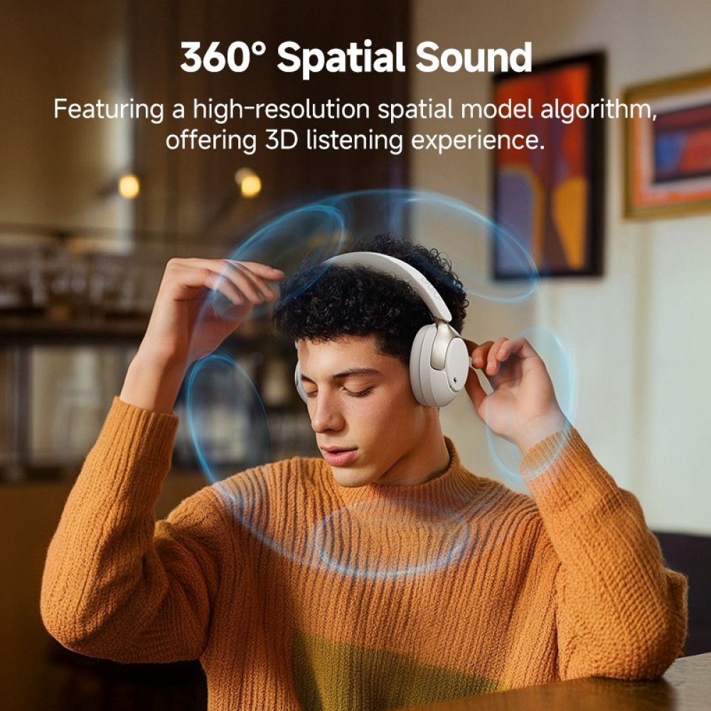 QCY H3 PRO Headset Purple Hi-Res Audio V5.4 Bluetooth ANC LDAC/AAC/SBC Call Noise Canc. 40mm driv