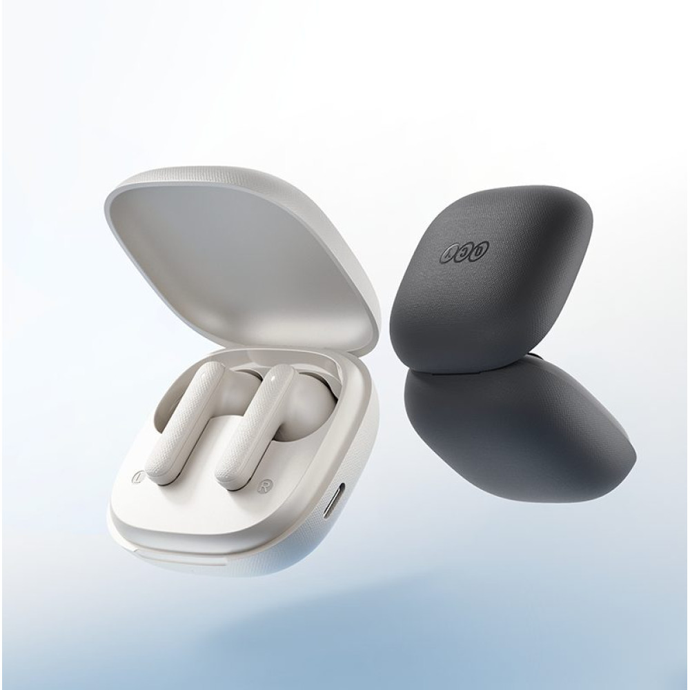 QCY Buds Misty Blue - Noise Reduction Clear Calls TWS Earbuds 35h, 10mm dynamic drivers