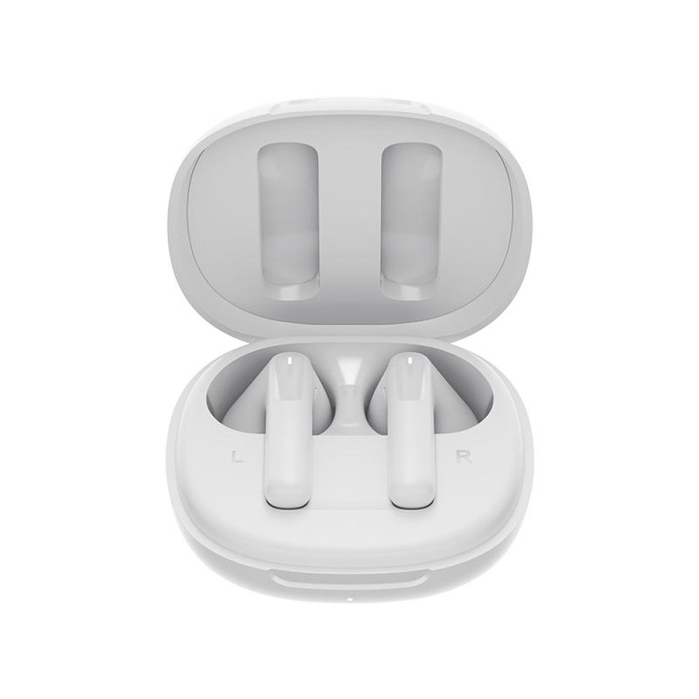 QCY AilyBuds E20 White- Hybrid ANC Semi-Ear TWS earbuds 6mics 13mm dynamic driver IPX4 BT5.4 35h