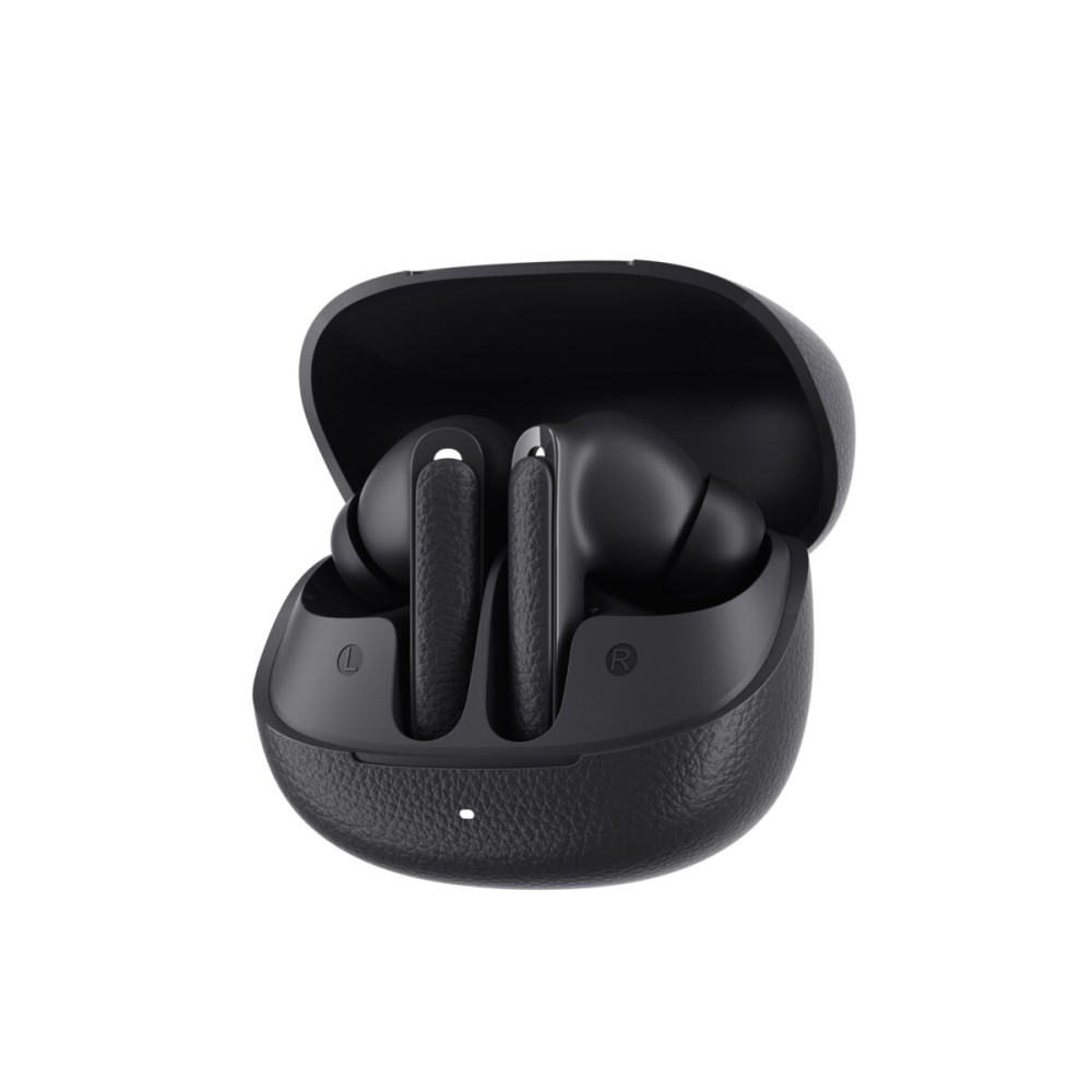 QCY Buds ANC Black (HT15)- 45db ANC TWS Earbuds 35h 5 mic ENC, ear-canal adaptive tech, leather case