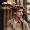QCY Buds ANC Black (HT15)- 45db ANC TWS Earbuds 35h 5 mic ENC, ear-canal adaptive tech, leather case