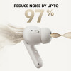 QCY Buds ANC Black (HT15)- 45db ANC TWS Earbuds 35h 5 mic ENC, ear-canal adaptive tech, leather case