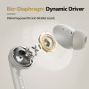 QCY Buds ANC Black (HT15)- 45db ANC TWS Earbuds 35h 5 mic ENC, ear-canal adaptive tech, leather case