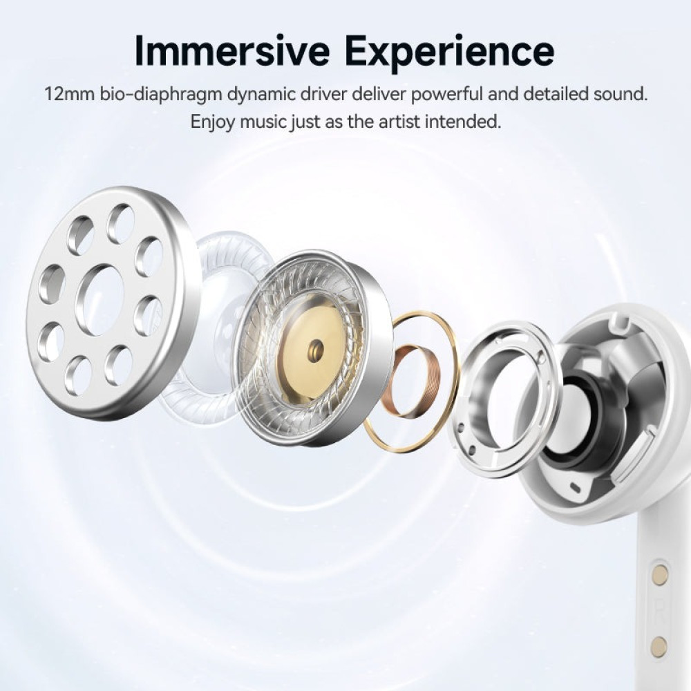 QCY Melobuds N50 ANC White - 45db ANC TWS Earbuds 6 mic ENC, IPX4 BT5.4