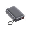 QCY PB20A Grey 20000mAh 45W PD fast charge power bank - Digital Display, Fireproof ABS+PC