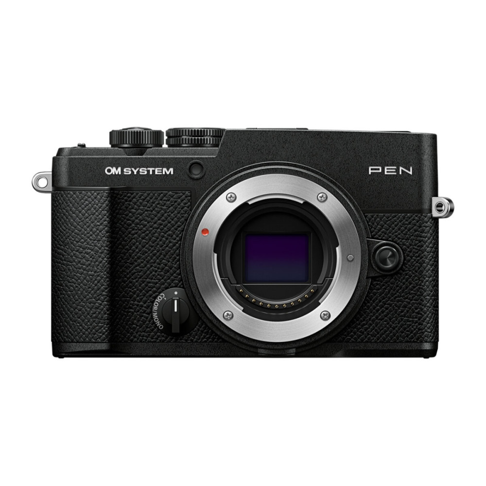 Olympus OM-System PEN Body black, Body cap, BLS-7 Li-ion battery, Hot shoe cover, Shoulder strap, In