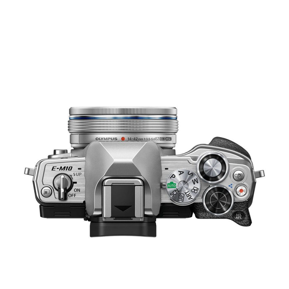 Olympus E-M10 IV Camera 1442 EZ Pancake Kit slv/slv,  M.Zuiko Digital ED 14-42mm F3.5-5.6 EZ silver