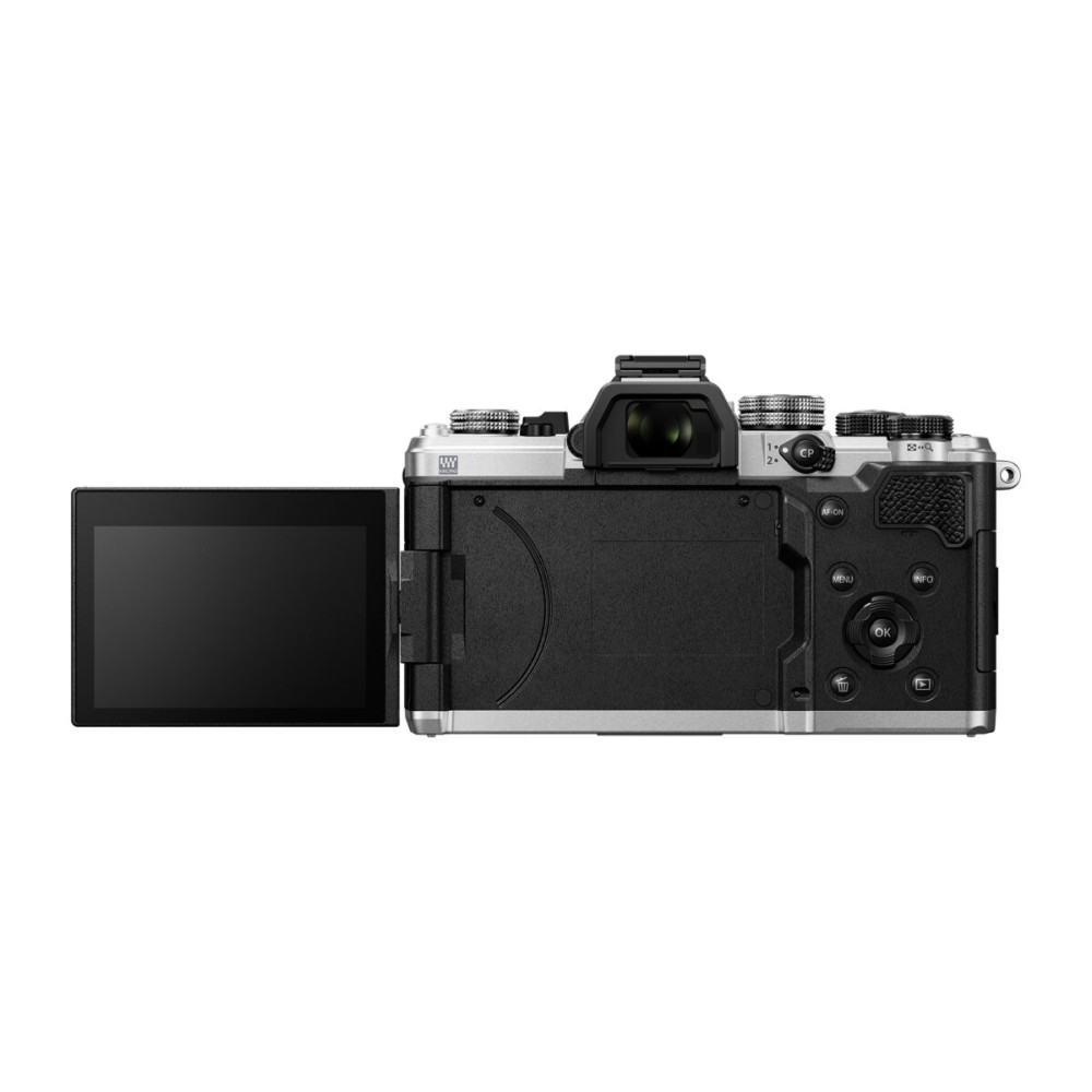 Olympus OM-System OM-3 body silver, CB-USB13 USB cable, Shoulder strap, Instruction manual, Warranty