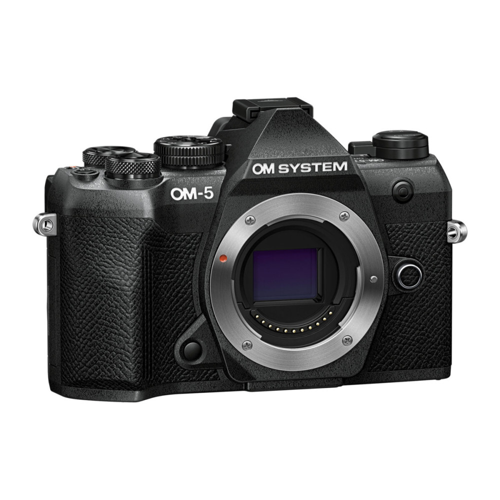 Olympus OM-5 II body black, BLS-50 Battery, Eyecup, USB Connection Cable, Shoulder Strap