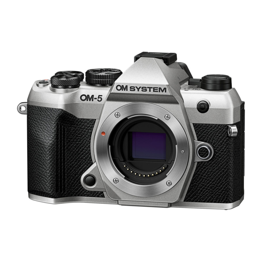 Olympus OM-5 II body silver, BLS-50 Battery, Eyecup, USB Connection Cable, Shoulder Strap