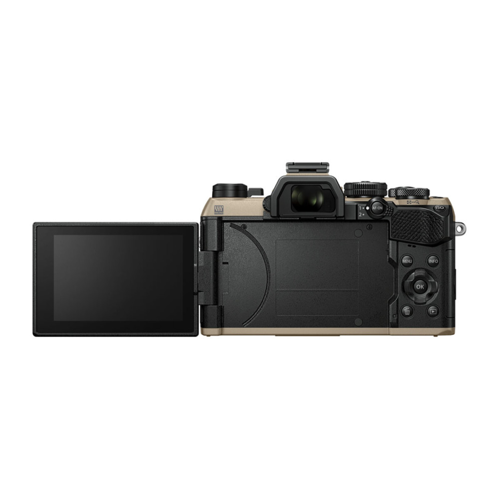 Olympus OM-5 II body sand beige, BLS-50 Battery, Eyecup, USB Connection Cable, Shoulder Strap