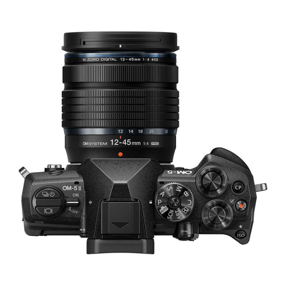 Olympus OM-5 II 1245 Kit black, OM-5 II body black, M.Zuiko Digital 12-45mm F4 PRO lens black,BLS-50