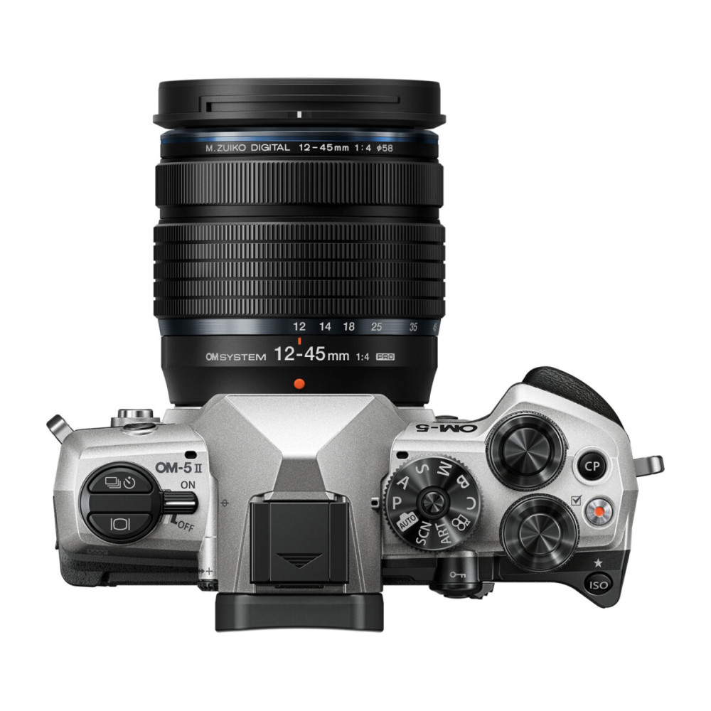 Olympus OM-5 II 1245 Kit silver, OM-5 II body silver, M.Zuiko Digital 12-45mm F4 PRO lens Black