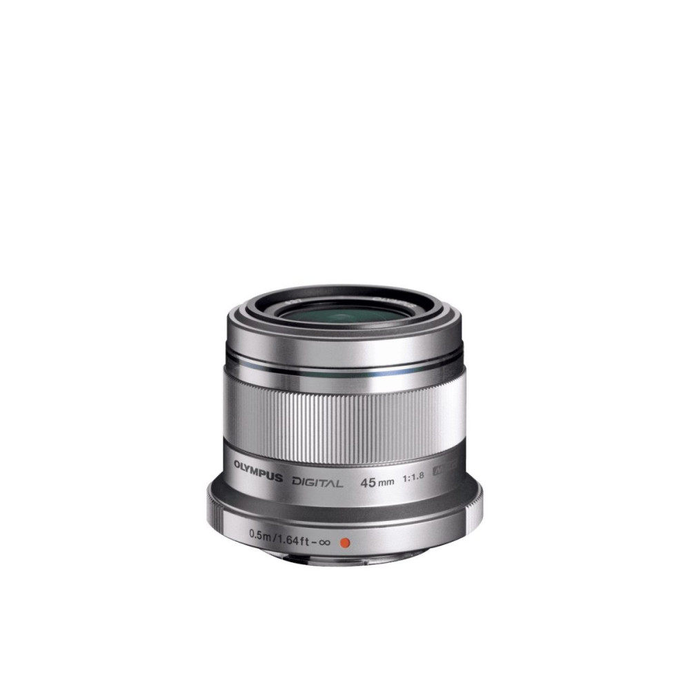 Olympus 45mm 1:1.8 SILVER M.ZUIKO DIGITAL (ET-M4518) Lense Micro FT