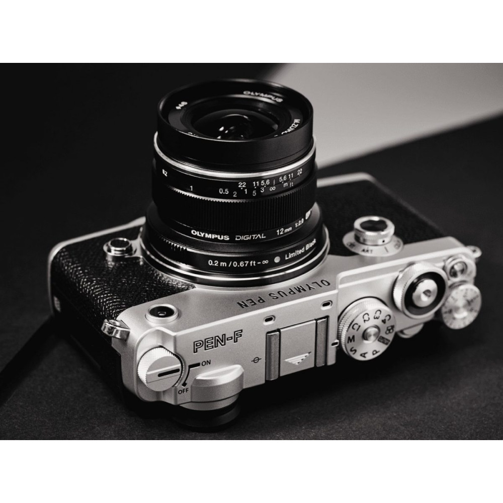Olympus 12mm 1:2.0 BLACK M.ZUIKO DIGITAL (EW-M1220) Lense Micro FT