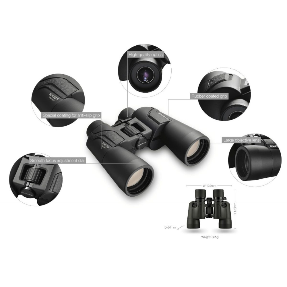 Olympus OM-System Binoculars 10x50 S incl. Case & Strap