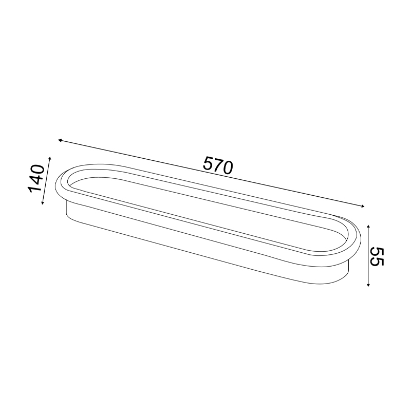 ΟΡΟΦΗΣ Φ/Σ LED 33W DIM CCT 3300LM SOLO ΜΕΤΑΛΛΙΚΟ ΛΕΥΚΟ IP20 57X14X6CM