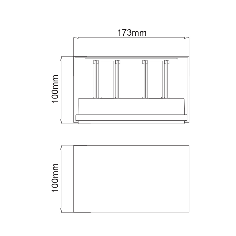 LED SMD WALL LUMINAIRE 12W 860LM 0-120° 230VAC 3.000K DARK GREY CRI80 IP54 30.000HRS
