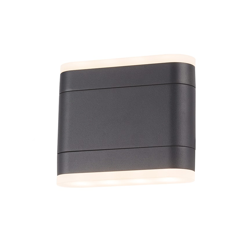LED SMD WALL LUMINAIRE 9W 480LM 110° 230V AC 3.000K DARK GREY CRI80 IP54 30.000HRS