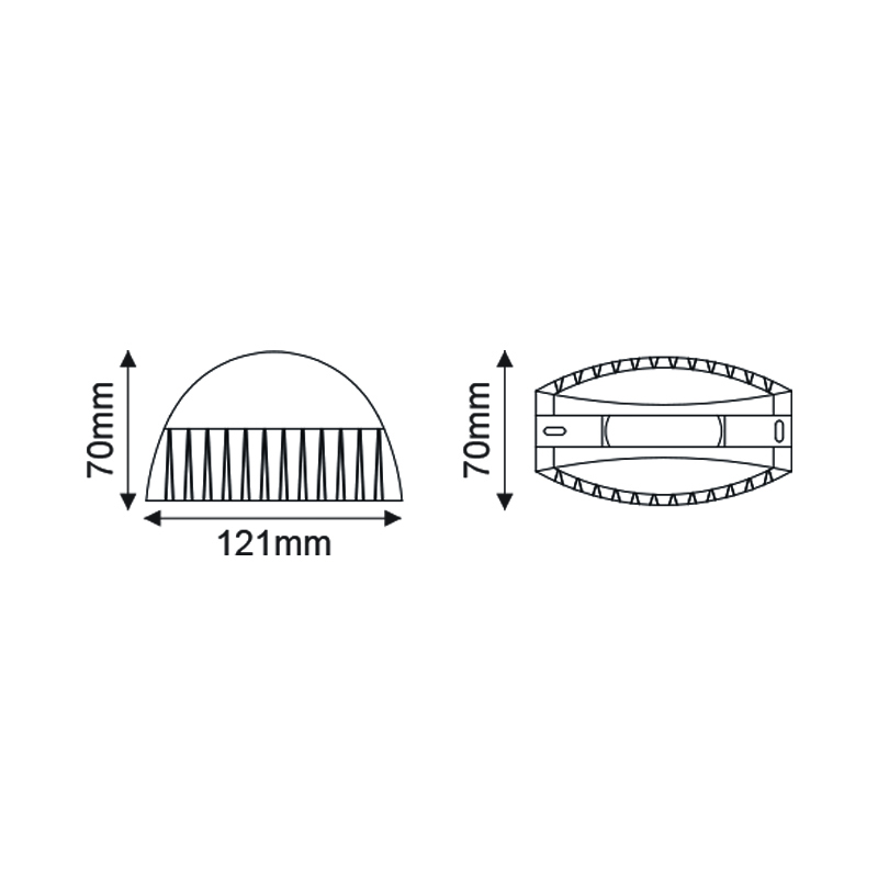 LED WINDOW VITRINE LUMINAIRE 9W 1050lm 110°x3° 230V AC 3000K MATT WHITE CRI80 IP65 40.000hrs