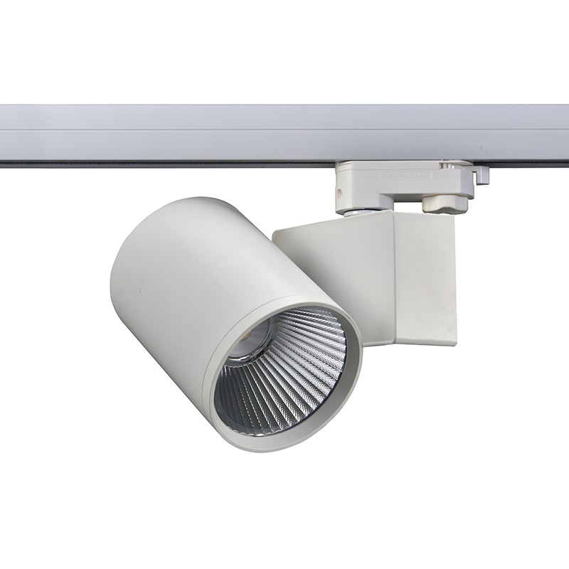 LED ΦΩΤΙΣΤΙΚΟ ΡΑΓΑΣ 230V AC 40W 3000K 3-PHASE 34° 4000LM Ra80 ΛΕΥΚΟ
