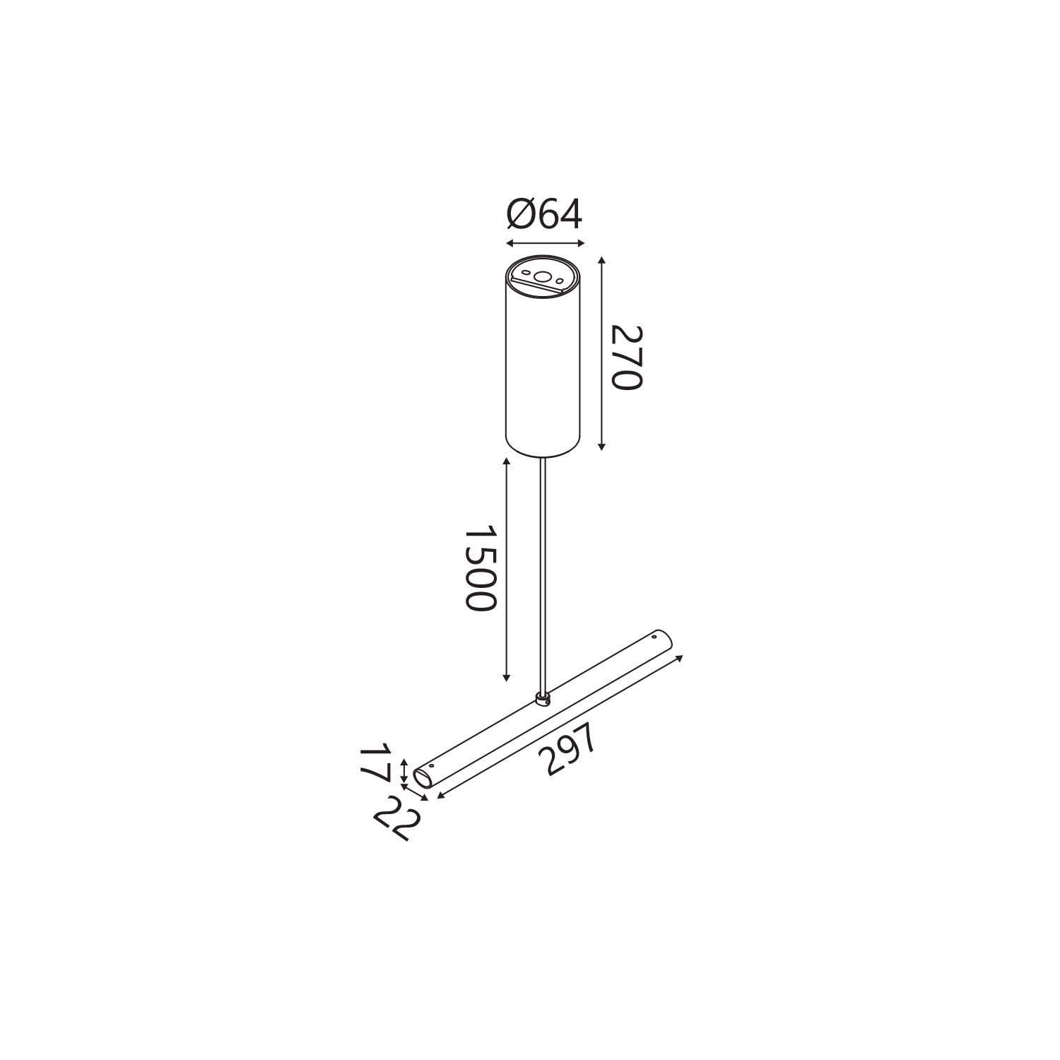 ΚΡΕΜΑΣΗ MATRIX ΑΜΜΩΔΕΣ ΜΑΥΡΟ ΑΛΟΥΜ. CCT DIM 75W ΡΟΖΕΤ Φ64x235mm ΣΤΥΛΟΣ ΚΡΕΜΑΣΗΣ 22x17x297mm  
IP20