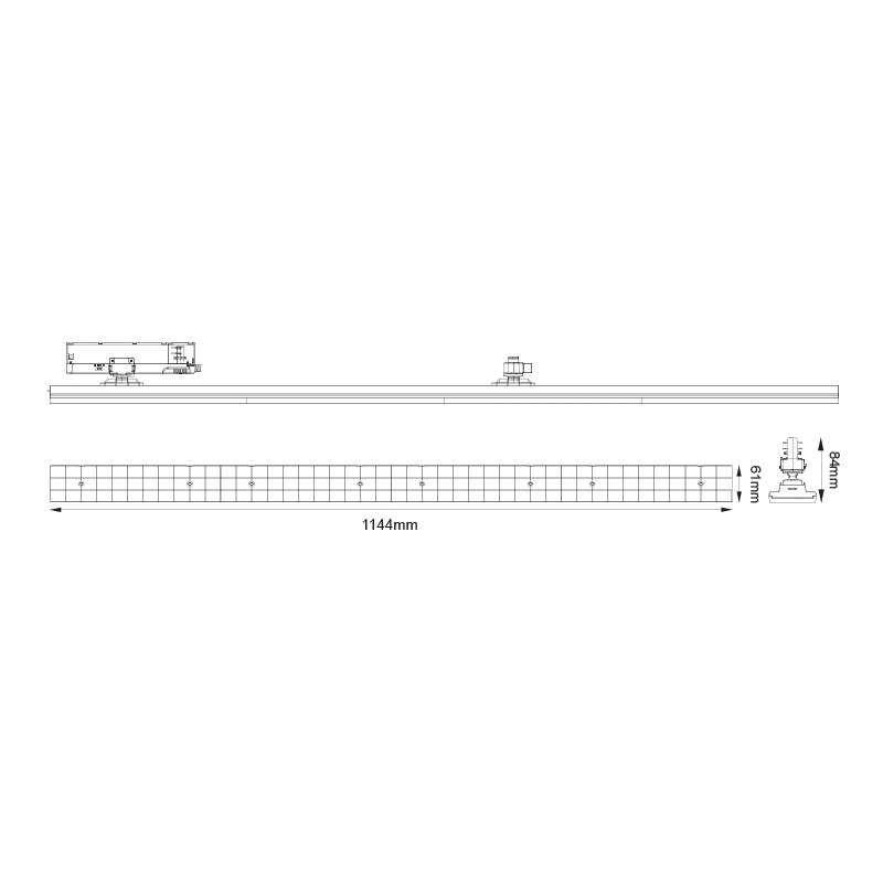 LED ΚΙΝΗΤΟ ΦΩΤΙΣΤΙΚΟ ΡΑΓΑΣ 230V AC 40W 5600LM 4000K 3-PHASE 90° Ra90 5YRS ΛΕΥΚΟ