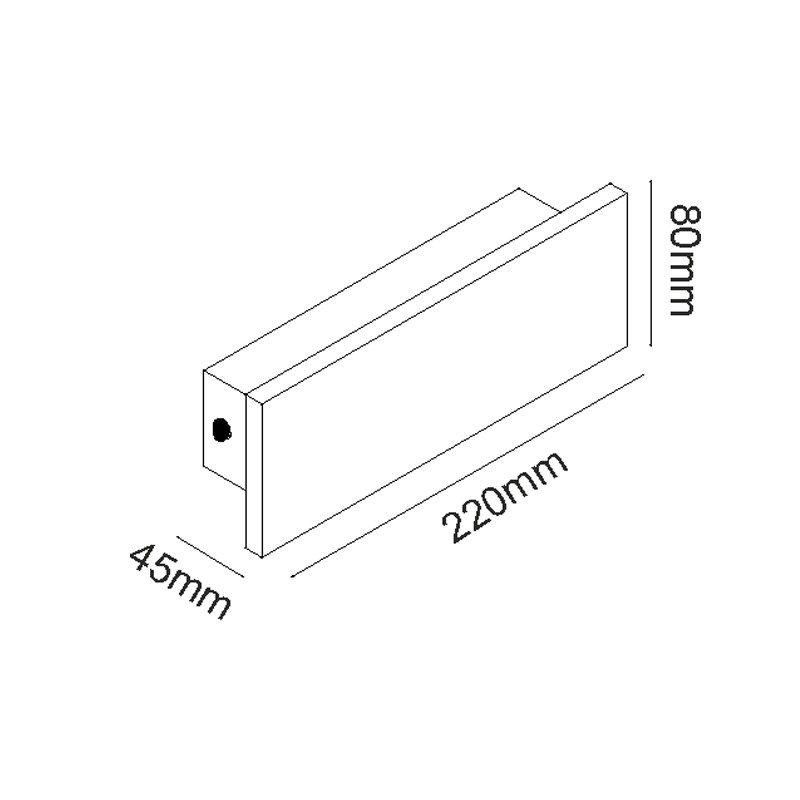 ΕΠΙΤΟΙΧΟ ΓΡΑΜΜΙΚΟ ΦΩΤΙΣΤΙΚΟ LED SMD 8W 480LM 230V AC 3000K RA80 IP65 30.000HRS ΜΑΥΡΟ ΤΣΙΜΕΝΤΟ