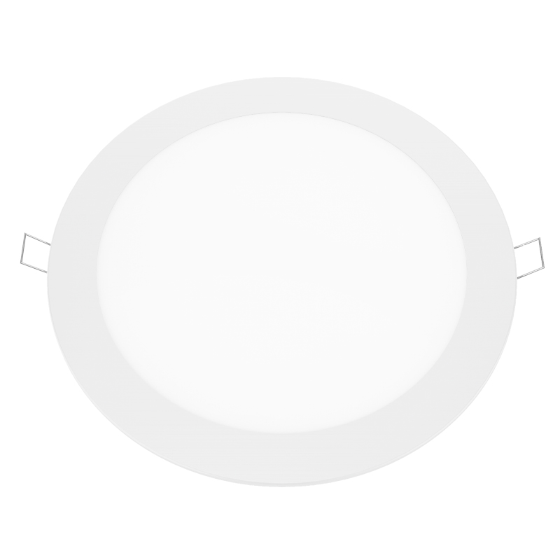 LED ΠΑΝΕΛ ΧΩΝΕΥΤΟ 230V AC 18W 4000K 1800LM Ra80 Φ220mm ΛΕΥΚΟ ΣΤΡΟΓΓΥΛΟ