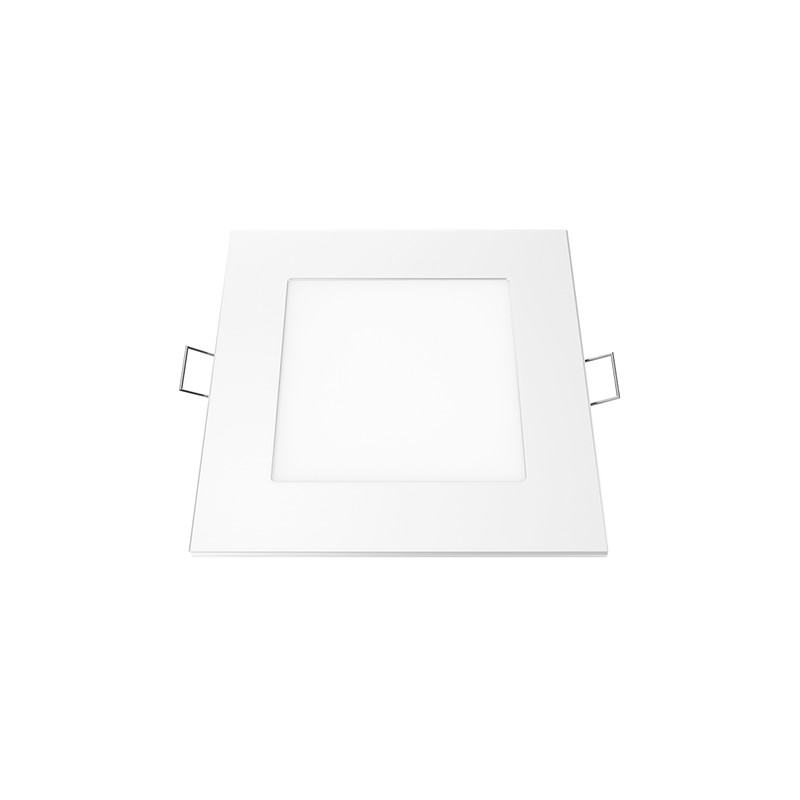 LED ΠΑΝΕΛ ΧΩΝΕΥΤΟ 230V AC 6W 3000K 450LM Ra80 Φ118mm ΛΕΥΚΟ ΤΕΤΡΑΓΩΝΟ