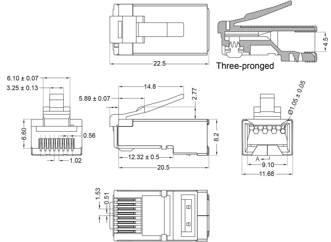 Goobay Φις Δικτύου RJ45 CAT6 STP με Θωράκιση (93829)