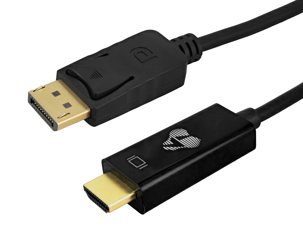 POWERTECH καλώδιο DisplayPort σε HDMI CAB-H189, 4K/60Hz, 21.6 Gbps, 3m, μαύρο