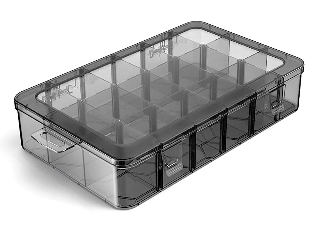 DELI ταμπακιέρα DL432306, 18 θέσεων, 27.5x19x4.4cm, πλαστική, μαύρη