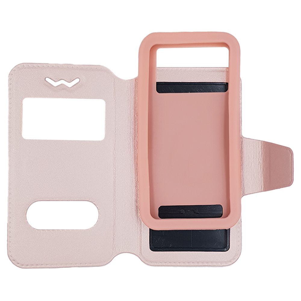 Θήκη Universal S-View Book 5,3"-5,8" Ροζ Χρυσό