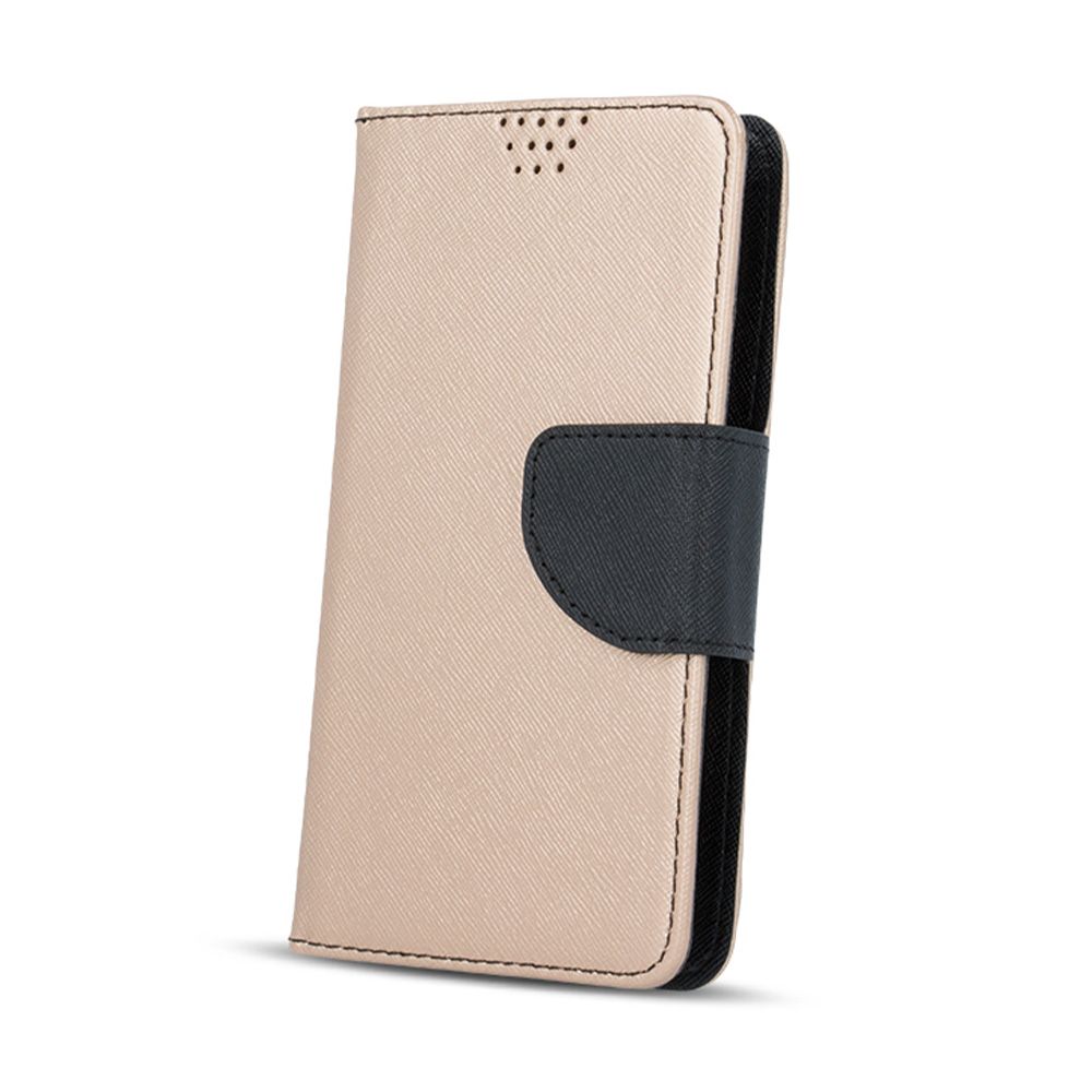 Θήκη Fancy Book Universal με Clip 4,5"-5,0" Χρυσό/Μαύρο