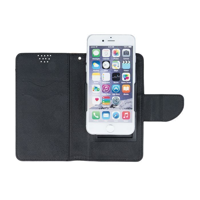 Θήκη Fancy Book Universal με Clip 5,5"-5,7" Χρυσό/Μαύρο