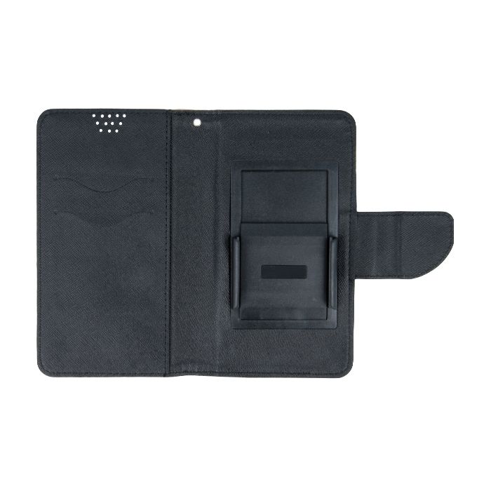 Θήκη Fancy Book Universal με Clip 5,5"-5,7" Χρυσό/Μαύρο