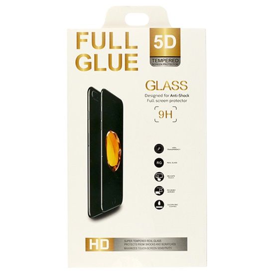 5D Full Glue 9H Glass Samsung H/Q with a hole for fingerprint Galaxy S10 Plus Μαύρο