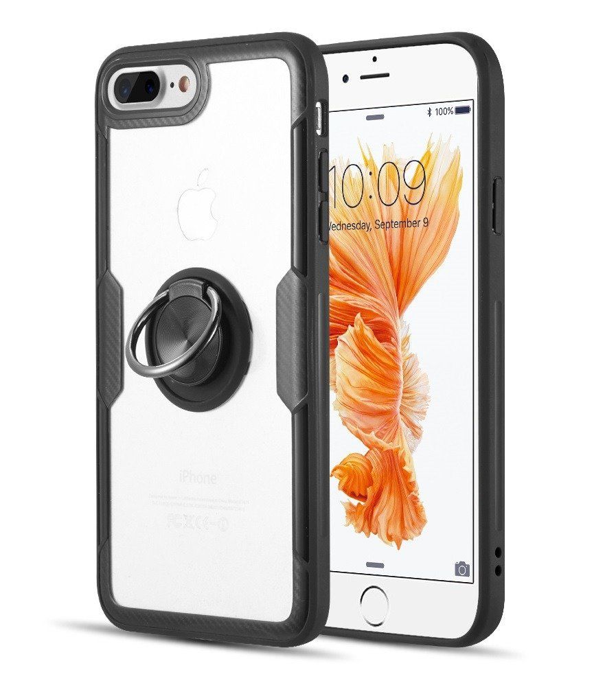 Carbon Clear Ring TPU Apple iPhone 6/6s Μαύρο