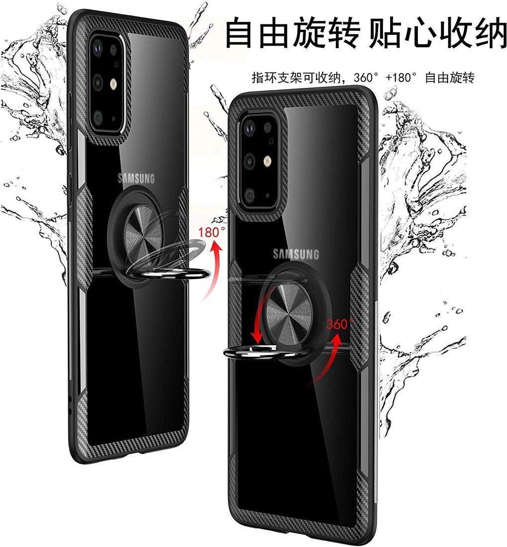 Carbon Clear Ring TPU Samsung Galaxy S20 Μαύρο