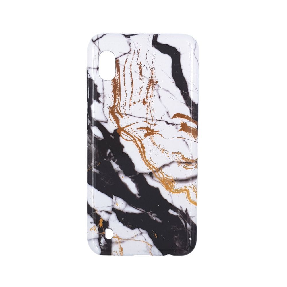 Θήκη Marble Silicon Samsung Galaxy A10 Black / White