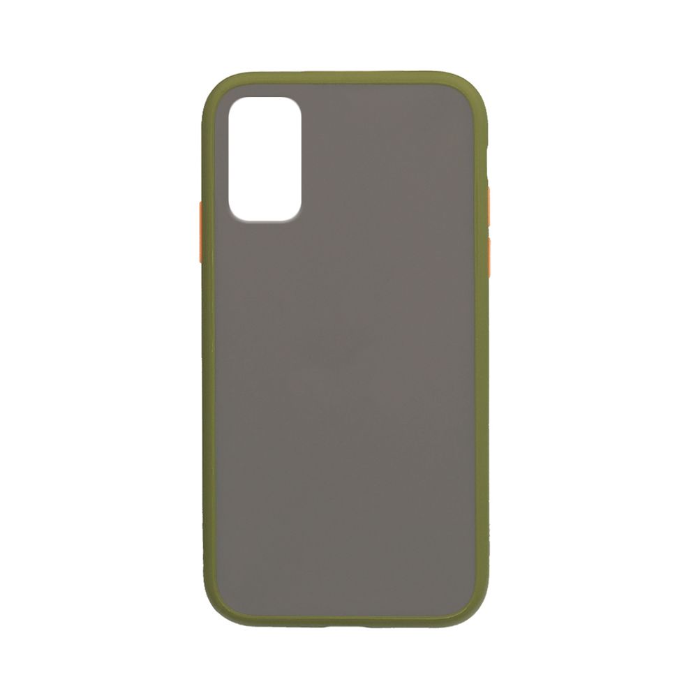 Θήκη Color Button Bumper Samsung Galaxy A41 Χακί